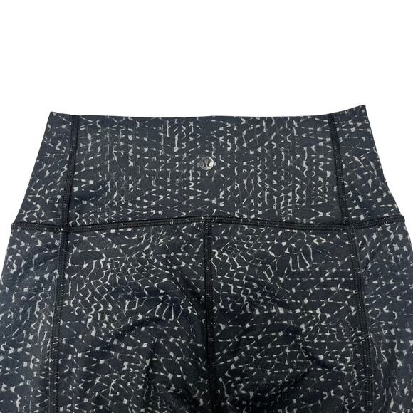 Lululemon Black Grey True Self Samba Snake Crop Leggings 6 - Picture 4 of 4